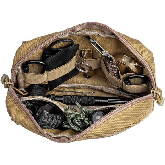 Molle Admin Pouch, EDC Utility Tool Pouch with 1*Tactical Gear Clip and 1*Patch - Picture 5 of 7